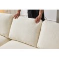 thumbnail image 7 of 99" Sectional Cloud Couch with 53" Chaise Lounge, Boneless L Shape Sofa with Deep Seat and 400LBS/Seat, Minimalist Modular Sleeper Couches for Living Room Apartment, White, 7 of 7