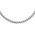 thumbnail image 1 of White Sterling Silver necklace Fancy CZ Cubic Zirconia Clear 18 in 5 mm, 1 of 2