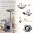thumbnail image 3 of 42 Inch Tall Cat Tower with Curved Metal Supporting Frame for Large and Small Cats, 3 of 8