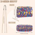 thumbnail image 4 of FORMRS Women Crossbody Purse with Chain Strap Vegan Leather Shoulder Handbag, Yellow Wavy Plaid, 4 of 7