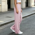 thumbnail image 5 of Yyeselk Womens Wide Leg Sun Protection Pants Lightweight Baggy Stretch High Waisted Slacks Drawstring Casual Joggers Trousers Pink M, 5 of 7