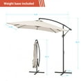thumbnail image 2 of CHYVARY 8.2 x 8.2ft Patio Offset Umbrellas Outdoor Hanging Market Patio Umbrella, 50+ UV Protection Cantilever Outside Umbrellas for Yard, Pool and Deck,Begie, 2 of 6
