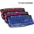 thumbnail image 1 of Teclado Para Juegos Led 3 Colores Usb Con Cable Colorido Respiración Retroiluminado Impermeable Computadora Grieta Teclado Speravity EL009033-00, 1 of 4