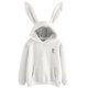 thumbnail image 3 of Women's Hoodie Girls Cute Rabbit Bunny Ears Top Long Sleeve Casual Hooded Sweatshirt WarmS, 3 of 3