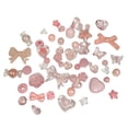 thumbnail image 2 of acrílicas transparentes, lazo redondo de , mariposa, Color , sueltas a granel para accesorios para el cabello, , Rosado Gloria Abalorios Acrílicos Surtidos, 2 of 7