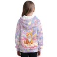 thumbnail image 3 of Pzuqiu Cat Hooded Sweatshirts for Girls Size 10-11 Comfortable Lightness Children's Long Sleeve Sweatshirt Practical Fall Outfits Fashion Clothing Versatile for Everyday Wear, 3 of 7