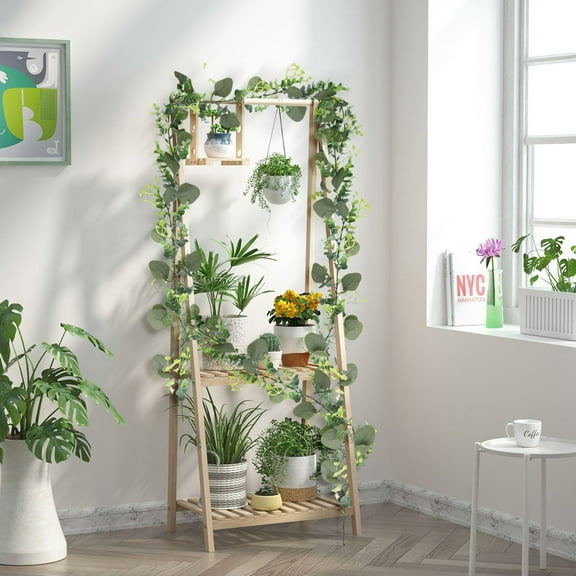 HKEJIAOI 5.85ft Artificial Greenery Garland Scandinavian Hanging Rattan Vines for Fireplace Mantel Christmas Thanksgiving Home Wall Decor