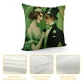 thumbnail image 4 of Nawypu  Vintage St Patrick's Day Pillow Covers Victorian Irish Couple with Green Clover Shamrock - Retro Love Cushion Cover for Home Sofa Couch Decor, 4 of 5