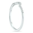 thumbnail image 2 of SZUL Women's 1/10 Carat TW Curved Diamond Wedding Band in 10K White Gold (J-K-L Color, I2-I3 Clarity), 2 of 5