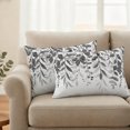 thumbnail image 6 of Outdoor Pillow Covers 20x12 Set of 2, Grey Leaves Waterproof Patio Throw Pillow Covers for Couch Sofa Chair, Summer Botanical Decorative Pillowcases for Throw Pillows, 6 of 9