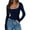 #1Navy, variant on Byworldtasic Scoop Neck Slim Fitted T Shirts for Women Basic Long Sleeve Layering Tee Tops