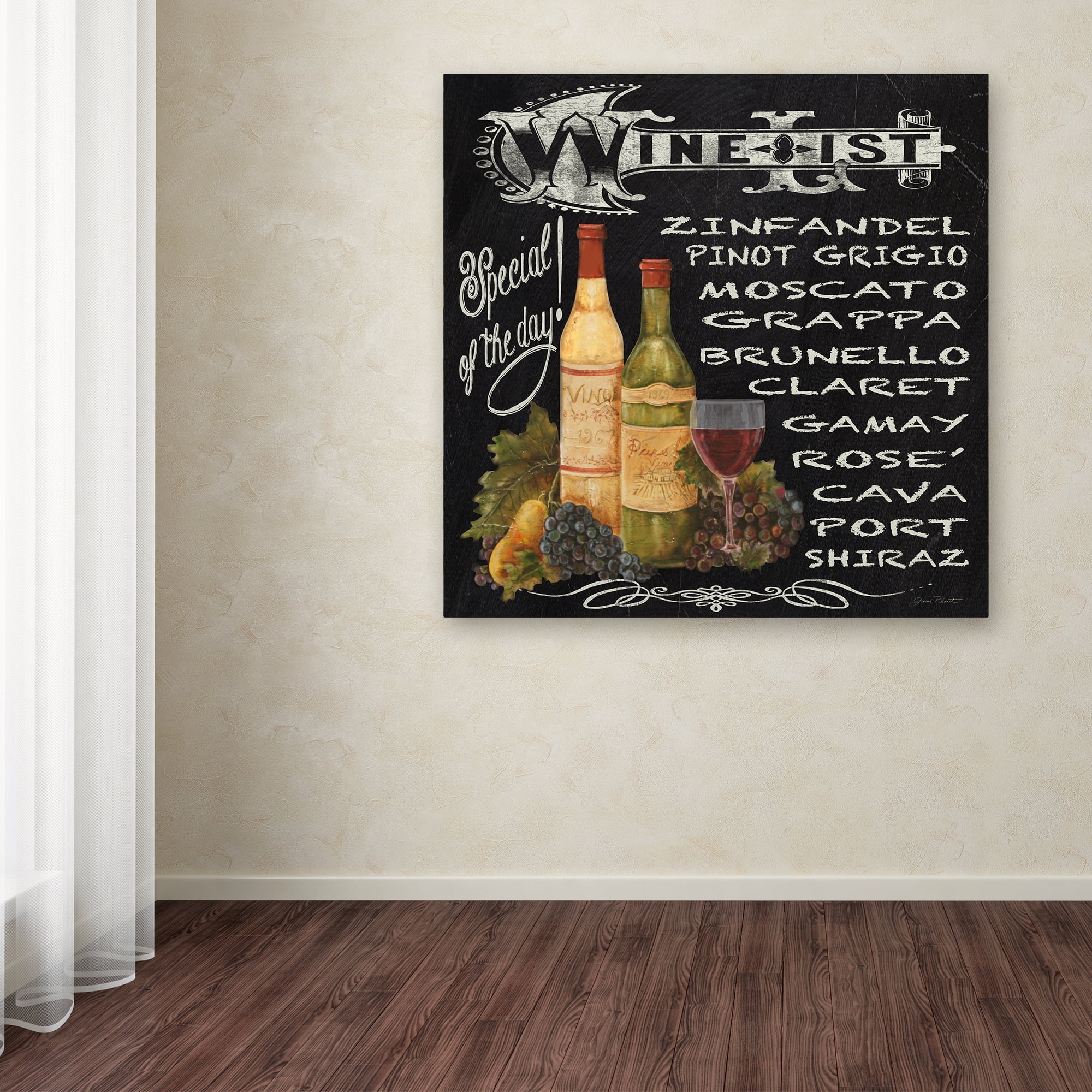 Trademark Fine Art 'Wine 2' Canvas Art by Jean Plout