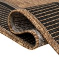 thumbnail image 4 of JONATHAN Y TSN210C-5 Lido Traditional Casual Pinstripe Border Brown/Cream 5 ft. x 8 ft. Indoor/Outdoor Area Rug, 4 of 10