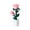 B, variant on Building Blocks Flower Set with LED Night Light, Artificial Tulip Rose Lily in Pot for Home Desk Decor, Valentine's Day Gift(A)