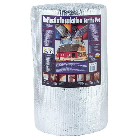 Bubble Pack Insulation 24x50ft - Double Reflective Heat Barrier for Attics, Walls & Homes - Energy Efficient Thermal Barrier - Easy Install