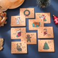 thumbnail image 1 of 18 tarjetas de felicitación navideñas vintage con sobres creativos JM, 1 of 5