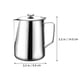 thumbnail image 4 of 1 taza de leche espesa de 600 ml, resistente al polvo, con tapa (plateada), 4 of 5