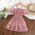 thumbnail image 2 of Coerni Girls Dress Summer Western Suspenders Strapless Short Sleeved Floral Princess Skirt Clothes 3 Month Girl Dress, 2 of 7