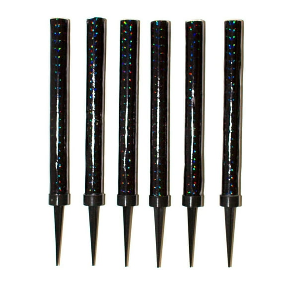 King of Sparklers Pack of 6 Black Wrapping Sparkling Candles for Bottle Service & Birthday (Pack of 6, Black)