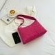thumbnail image 5 of Bolsa de mensajero Bolsas acolchadas Bolsa de invierno informal Algodón suave para fiesta Rosa roja roja, 5 of 9
