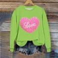 thumbnail image 5 of Ailaofu Plus Size Women Valentine's Sweatshirt Love Heart Print Pullover Tops Loose Casual Cute Valentines Gift Long Sleeve Sweatshirt, 5 of 5