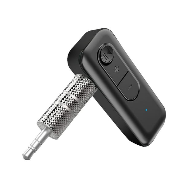 Adaptador de audio,Adaptador Auxiliar 3.5mm Portátil 5.3,Mini transmisor receptor de audio 2 en 1 altavoz,Adaptador de audio con cancelación de ruido de clip,Adaptador auxiliar para coche