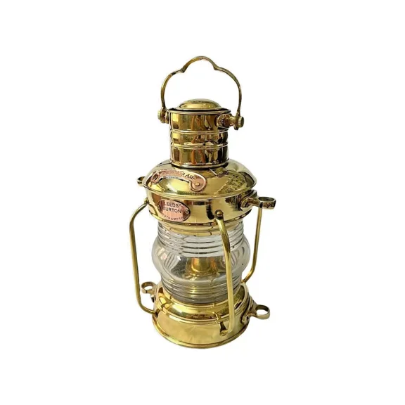 Vintage Brass Anchor Oil Lamp Collectible Nautical Maritime Ship Lantern Oil lamp Boat Light