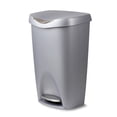 thumbnail image 1 of Umbra Brim - Papelera de cocina de 13 galones (50 l) con tapa, color plateado, 1 of 10