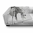 thumbnail image 3 of Feminine Soft Flannel Fleece Blanket, Portrait of Girl in Watercolor Painting Effect Femininity Theme Creative Modern, Cozy Plush for Indoor and Outdoor Use, 60" x 80", White Black, by Ambesonne, 3 of 6