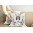 thumbnail image 2 of Ambesonne Japanese Throw Pillow Cover 2 Pack, Samurai Koi, 18", Coconut Grey, 2 of 7