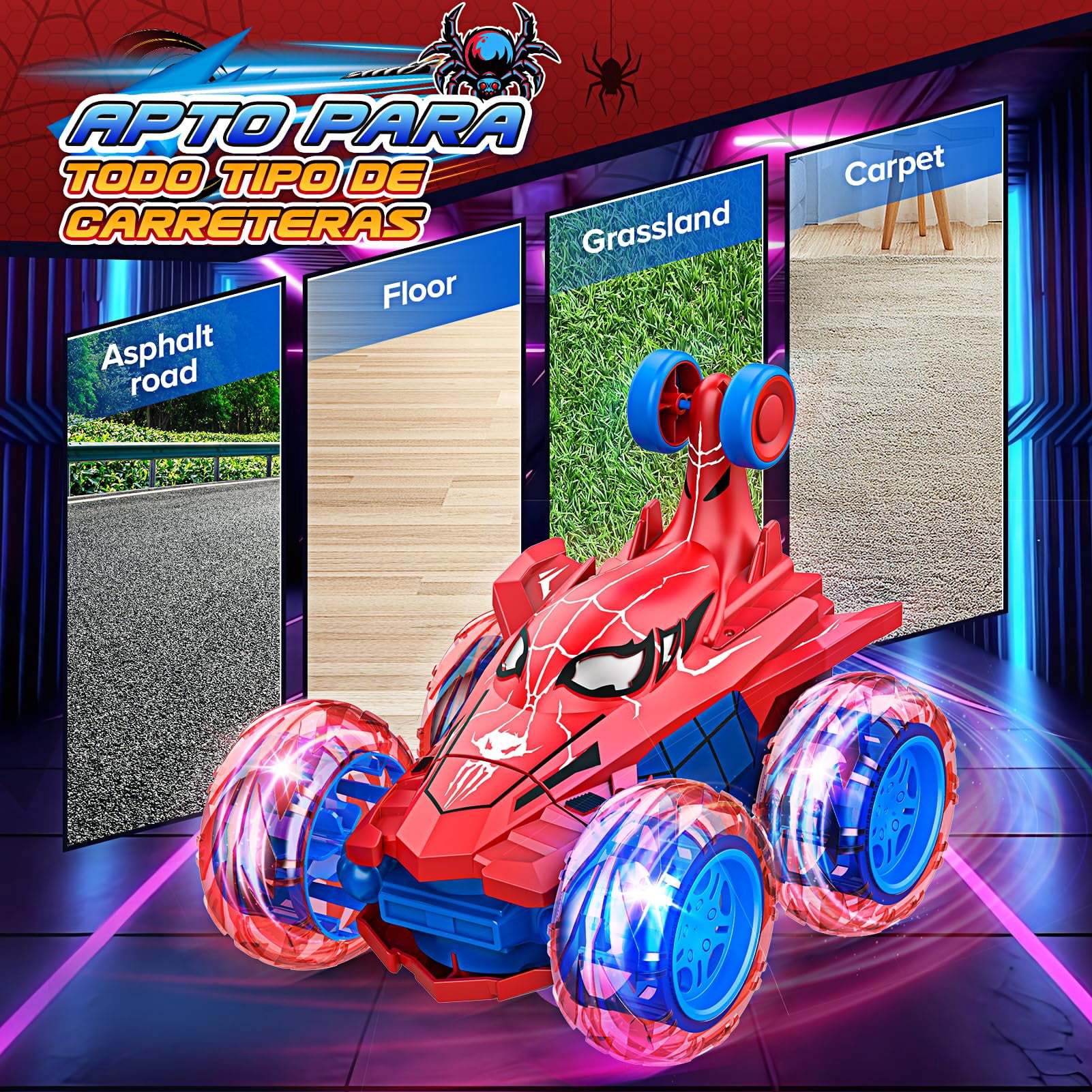 JUGAAD LIFE Remote Control Cars RC Stunt Cars, 2.4GHz 360° Spinning RC Race Car, Birthday Gifts Toys for Boys Girls Kids 3 4 5 6 7 8 9 10 Years Old