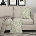 thumbnail image 3 of Brown Green Floral Pillow Covers 20x20 Inch Set of 2, Rustic Cottage Style Cute Flower Block Print Decorative Throw Pillow Cases Cushion Covers Vintage Decoration Gift Farmhouse Sofa Couch Bed Decor, 3 of 6