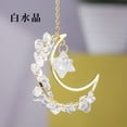 thumbnail image 2 of Moon Shaped Hanging Suncatcher Decor Hanging Crystal Sun Catcher Garden Layout Suncatcher Pendant, 2 of 5
