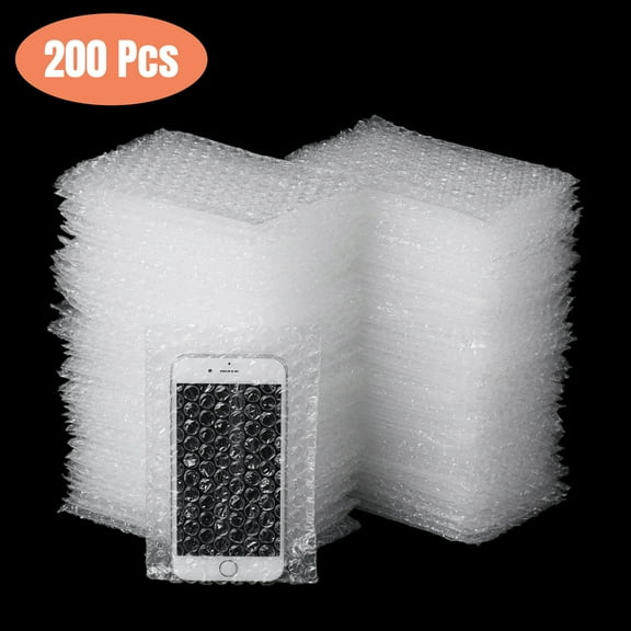 WuPing 200 Pack Bubble Wrap Pouches 6"x4" Bubble Wrap Bags for Fragile Items Shipping & Storage