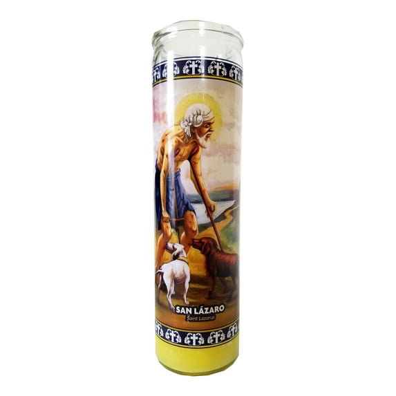 Saint Lazarus (San Lazaro) Yellow Devotional Candle