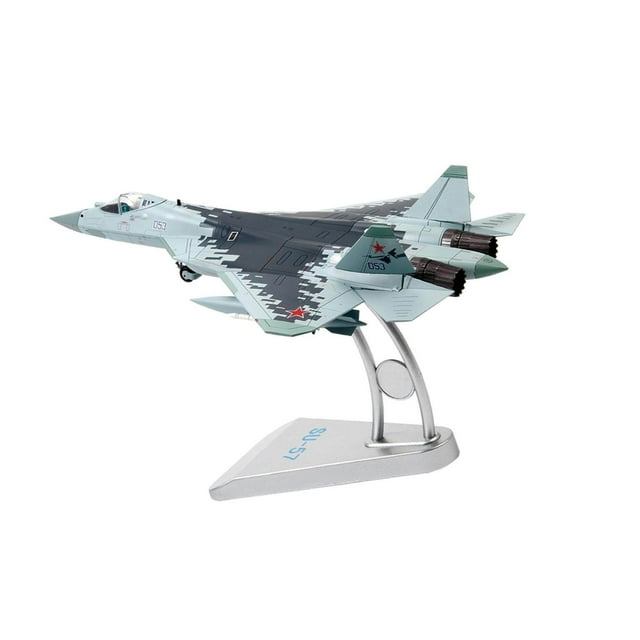 1/72 SU57 T50 Metal Fighter Aircraft Model with Stand Net Weight 0.7kg