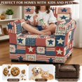 thumbnail image 5 of Psesaysky 2 Piece Chair Covers for Living Room, Vintage USA Patriotic Motifs Individual Cushion Covers Anti-Dust Armchair Slipcover for Pet, 5 of 8
