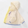 thumbnail image 5 of Big Boys Summer Thin Zip Hooded UPF Sun Protection Jacket Breathable Outdoor Coat Beige 4-5 Years, 5 of 7