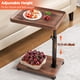 thumbnail image 5 of Mesa lateral cuadrada mini, mesa con bandeja giratoria 360° con ruedas, mesa auxiliar para sofá rotatoria, 5 of 9