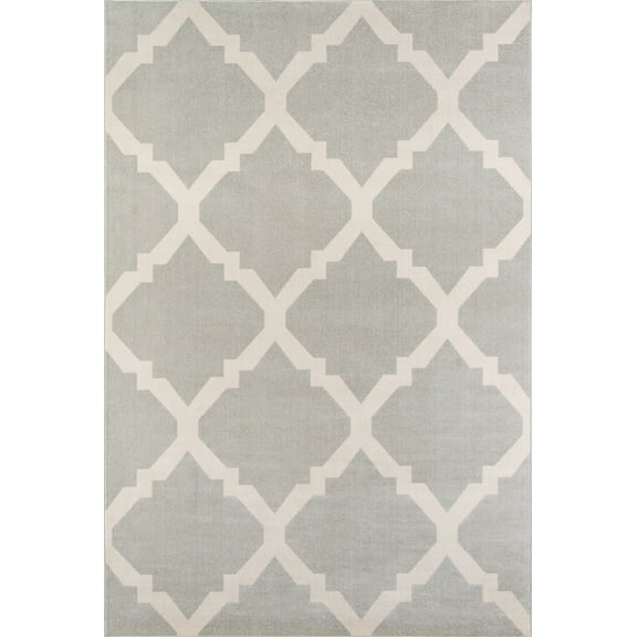 Momeni Dakota Polypropylene Machine Made Grey Indoor Outdoor Rug 5'3" X 7'6"