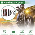 thumbnail image 3 of Unique Bargains 7/8" 22mm 15/16" 24mm Motorcycle Hand Grips Cover Kit Aluminum Alloy Rubber Handlebar Hand Grips for Motorcycle Scooter Bicycle ATV Black Orange 1 Set, 3 of 7