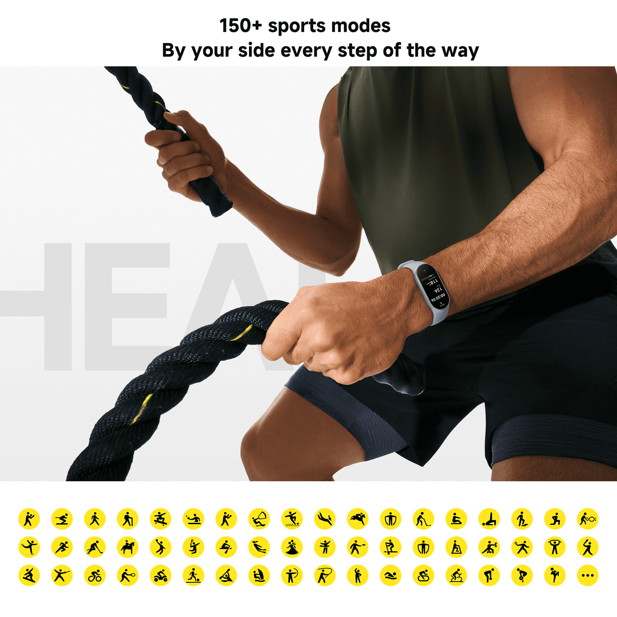 Xiaomi Fitness Tracker, 1.62'' AMOLED Display, 21-Day Battery Life, 150+ Fitness Modes, ATM5, for Android & iPhone, Midnight Balck