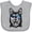 AC-Heather Grey, variant on Siberian Husky Sketch Portrait with Sunglasses Boys or Girls Baby Bib