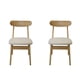 thumbnail image 1 of Ilios Innova | Paquete de 2 Sillas de Comedor Kora, Sillas Modernas de Madera de Caucho con Asiento Acolchado y Tapizado de Tela, Diseño Estilo Japandi y Nórdico, Color Café Claro, 1 of 9