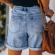 thumbnail image 4 of Pantalones cortos Fnochy para mujer, pantalones cortos, liquidación, deportivos, de moda, vaqueros con bolsillos, pantalones con agujeros para mujer, lindos, casuales, 4 of 8