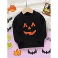 thumbnail image 5 of Toddler Baby Boys Girls Halloween Sweaters Pumpkin Face Long Sleeve Ribbed Knitted Pullover Fall Winter Clothes, 5 of 7