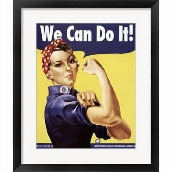 Rosie The Riveter Poster We Can Do it Framed art