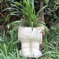 thumbnail image 3 of Homestyles Antique White Ole Salty & Grandma Violet the Muggly Face Humorous Statue Planter Pot, 3 of 4