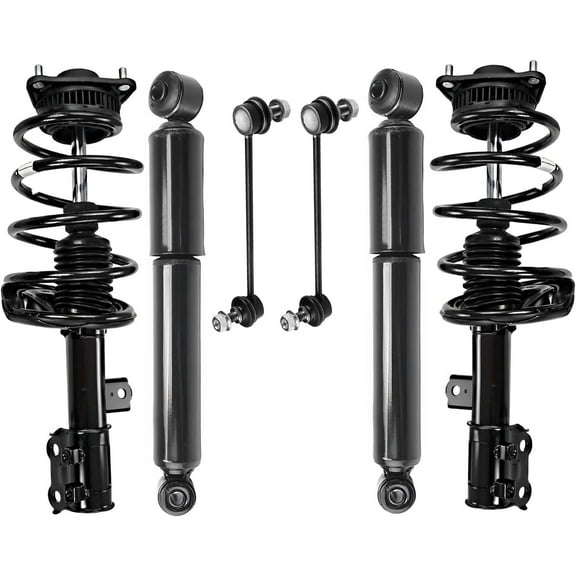 Detroit Axle - Front Struts w/Coil Spring Rear Shock Absorbers Sway Bar Links Replacement for 2010-2013 Forte Koup Forte5
