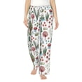 thumbnail image 2 of Kdxio Women's Comfy Stretch Frog and Forest PlantsPrint Drawstring Pajama Pants-Medium, 2 of 9
